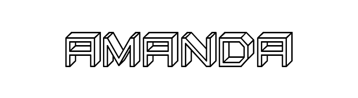 Blocky Letters Hollow Regular  Free Fonts Download