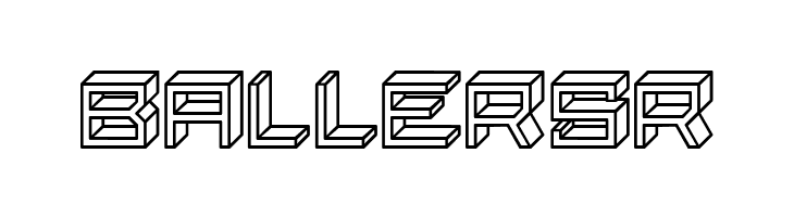 Blocky Letters Hollow Regular  Free Fonts Download