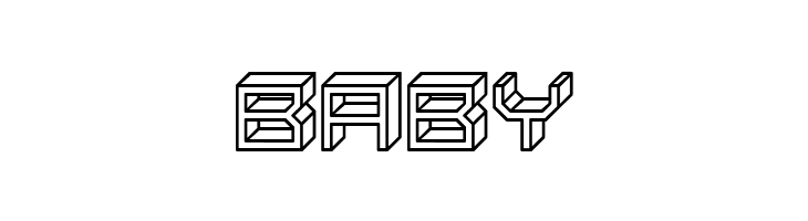 Blocky Letters Hollow Regular  Free Fonts Download