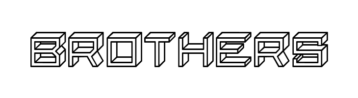 Blocky Letters Hollow Regular  Free Fonts Download