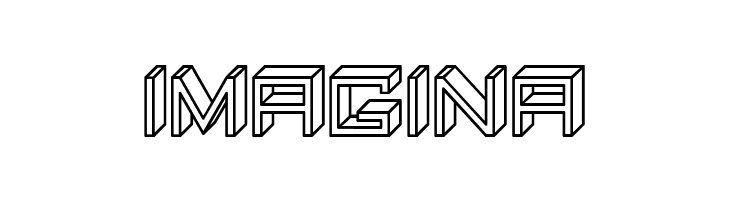 Blocky Letters Hollow Regular  Free Fonts Download