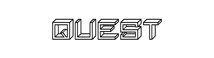 Blocky Letters Hollow Regular  Free Fonts Download