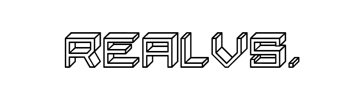 Blocky Letters Hollow Regular  Free Fonts Download