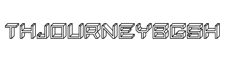 Blocky Letters Hollow Regular  Free Fonts Download