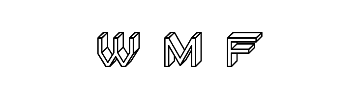 Blocky Letters Hollow Regular  Free Fonts Download