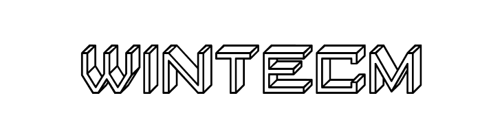 Blocky Letters Hollow Regular  Free Fonts Download