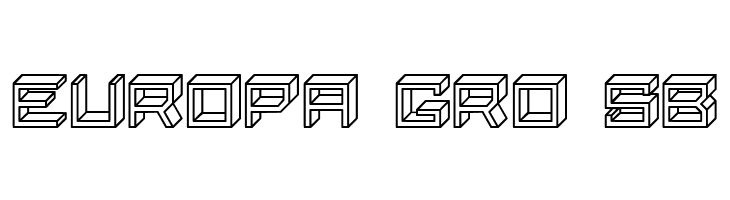 Blocky Letters Hollow Regular  Free Fonts Download