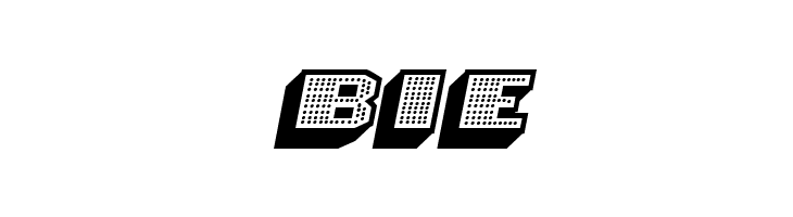 Magia 3D Hollow-Neon Italic  Free Fonts Download