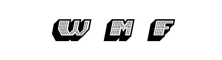 Magia 3D Hollow-Neon Italic  Free Fonts Download