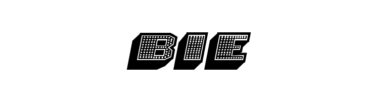 Magia 3D Neon Italic  Free Fonts Download