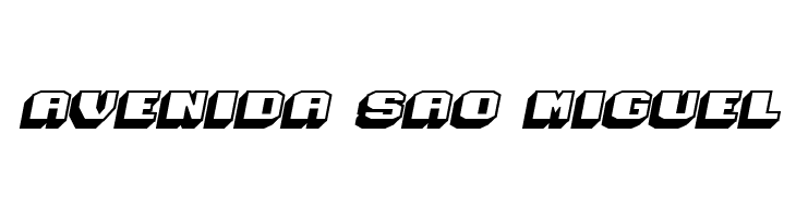 Magia 3D Hollow Italic  Free Fonts Download