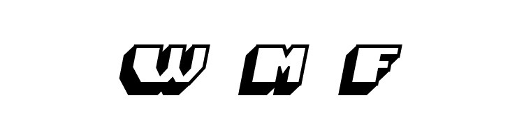 Magia 3D Hollow Italic  Free Fonts Download