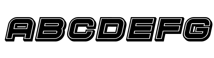 Cyber Princess 3D Filled Italic  Free Fonts Download