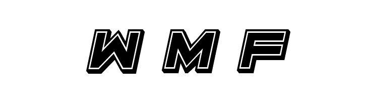 Cyber Princess 3D Filled Italic  Free Fonts Download