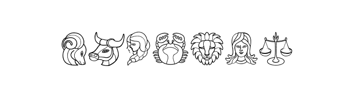Zodiac Signs Regular  Free Fonts Download