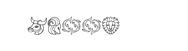 Zodiac Signs Regular  Free Fonts Download