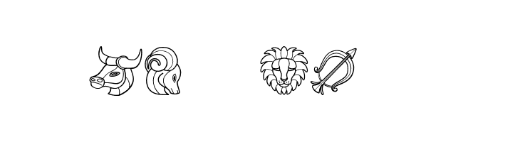 Zodiac Signs Regular  Free Fonts Download
