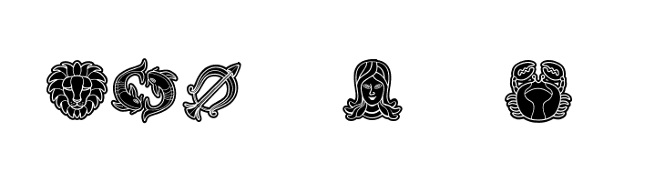 Zodiac Signs Regular  Free Fonts Download