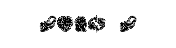 Zodiac Signs Regular  Free Fonts Download