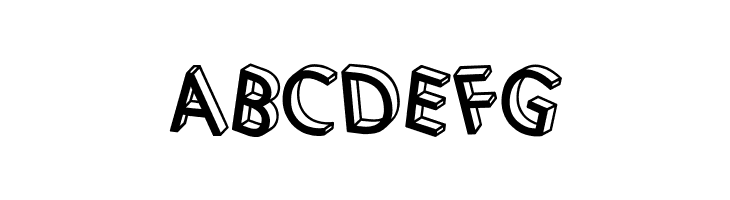 3D Letters Shadow Inverted Regular  Free Fonts Download