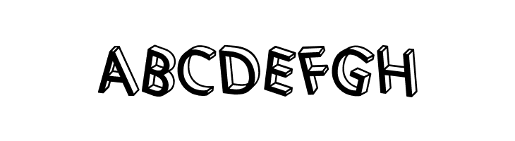 3D Letters Shadow Inverted Regular  Free Fonts Download