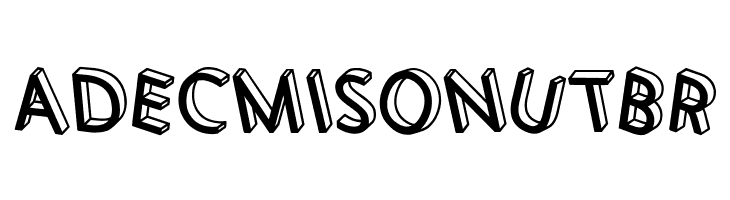 3D Letters Shadow Inverted Regular  Free Fonts Download