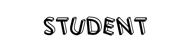 3D Letters Shadow Inverted Regular  Free Fonts Download