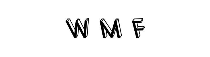 3D Letters Shadow Inverted Regular  Free Fonts Download