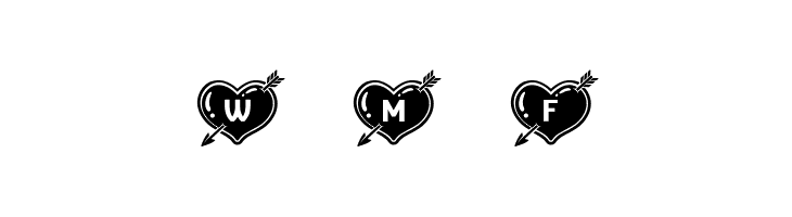 Hearts and Arrows Regular  Free Fonts Download
