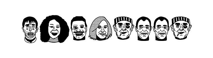 woodcutter people faces vol2  Free Fonts Download