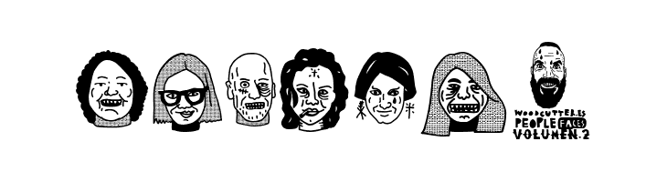 woodcutter people faces vol2  Free Fonts Download