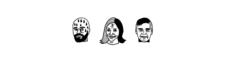 woodcutter people faces vol2  Free Fonts Download
