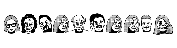 woodcutter people faces vol2  Free Fonts Download