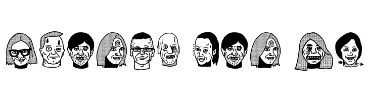 woodcutter people faces vol2  Free Fonts Download