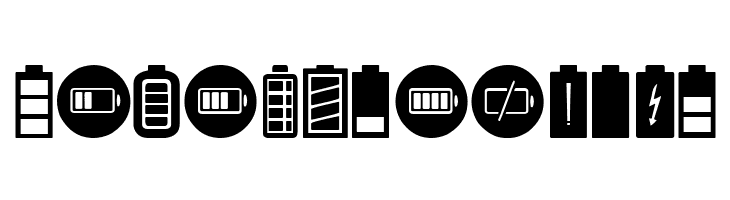 Battery Icons  Free Fonts Download
