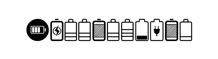 Battery Icons  Free Fonts Download