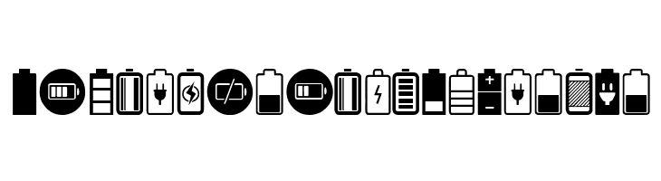 Battery Icons  Free Fonts Download