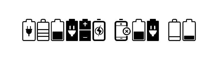 Battery Icons  Free Fonts Download