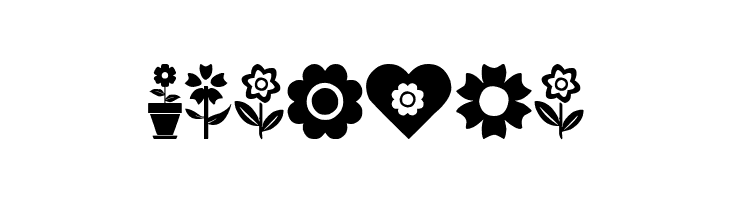 Flower Icons  Free Fonts Download