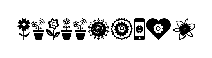 Flower Icons  Free Fonts Download
