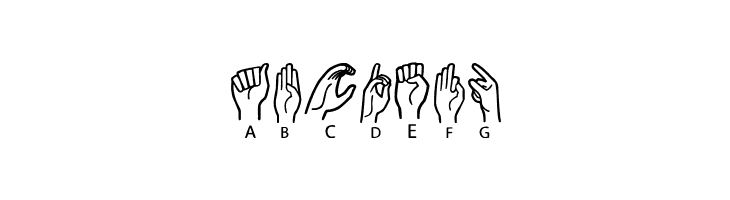 American Sign Lenguage  Free Fonts Download