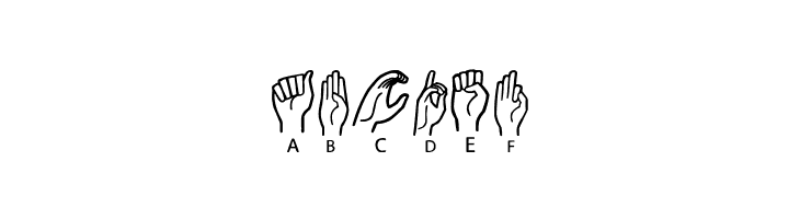 American Sign Lenguage  Free Fonts Download