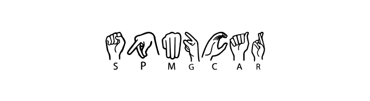 American Sign Lenguage  Free Fonts Download