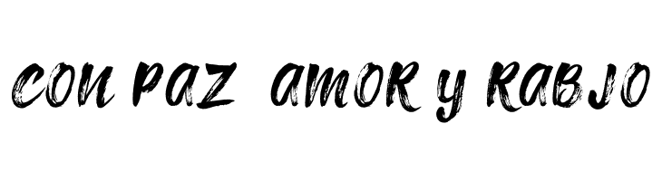 CON%2BPAZ%252C%2BAMOR%2BY%2BRABJO Richie Brusher Font