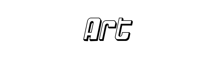 SF DecoTechno Shaded Oblique  Free Fonts Download
