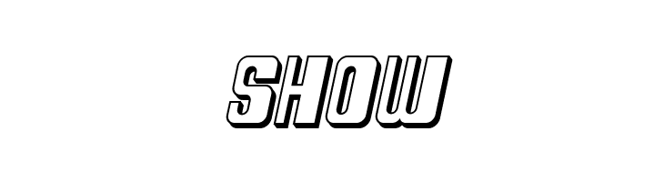 SF DecoTechno Shaded Oblique  Free Fonts Download