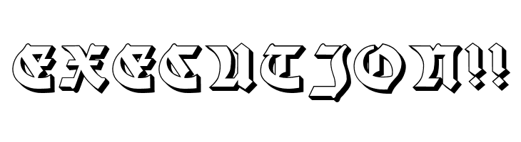 Moderne 3D Schwabacher  Free Fonts Download