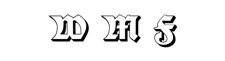 Moderne 3D Schwabacher  Free Fonts Download