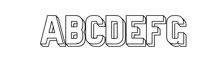 Preussische VI 9 Schatten-Linie  Free Fonts Download