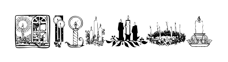 KR Christmas Candles  Free Fonts Download